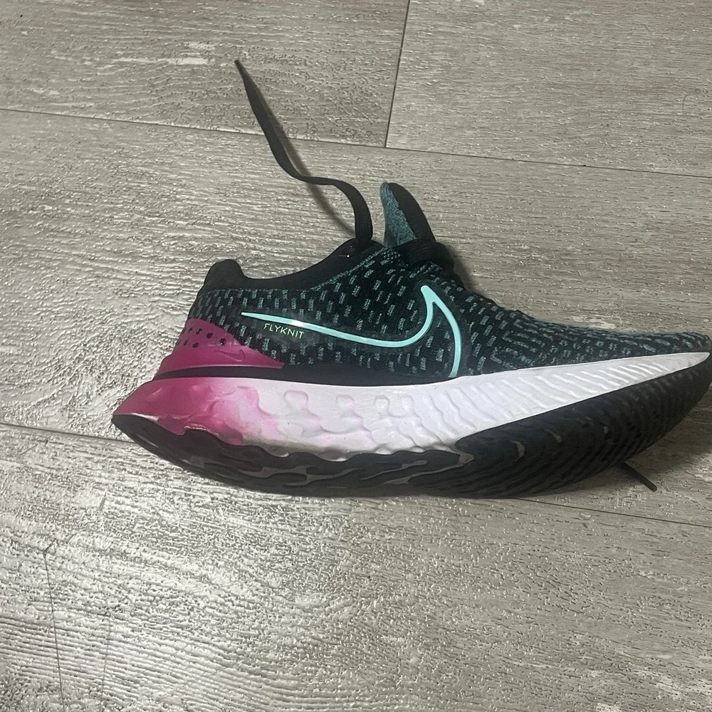 Nike Womens React Infinity Run Flyknit 3 DD3024 003 Black Running Shoes 7